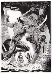 Paco Diaz Original Art Deadpool & Wolverine Illustration